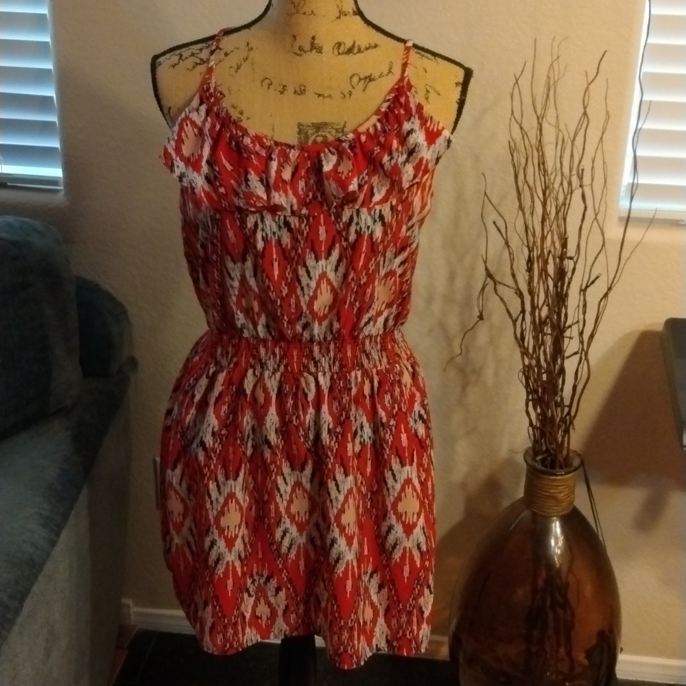 Arden B Multicolor Summer Dress polyester.